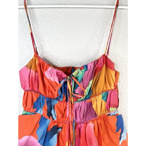 FARM Rio Ombré Chita Romper Floral Vacation Tropical Cruise Resortwear Small - Picture 3 of 16
